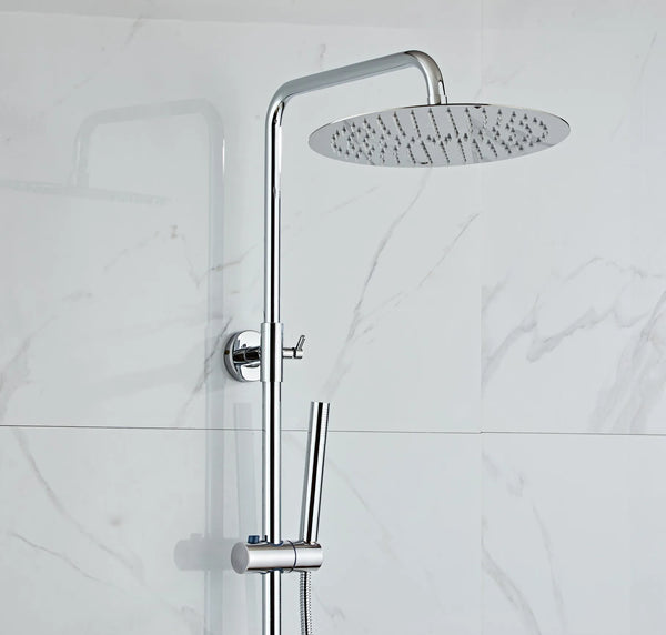 Saniclear Talpa opbouw regendouche chroom 30cm hoofddouche staafhanddouche