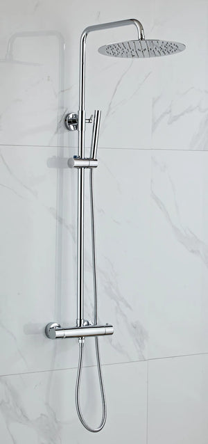 Saniclear Talpa opbouw regendouche chroom 30cm hoofddouche staafhanddouche