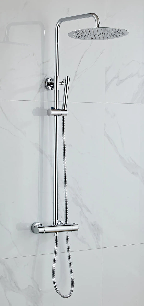 Saniclear Talpa opbouw regendouche chroom 30cm hoofddouche staafhanddouche