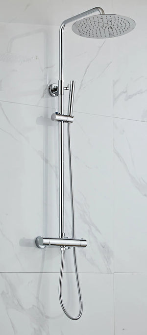 Saniclear Talpa opbouw regendouche chroom 30cm hoofddouche staafhanddouche
