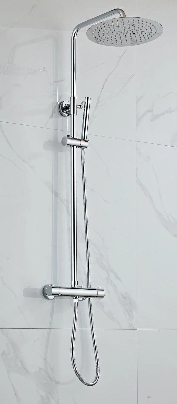 Saniclear Talpa opbouw regendouche chroom 30cm hoofddouche staafhanddouche