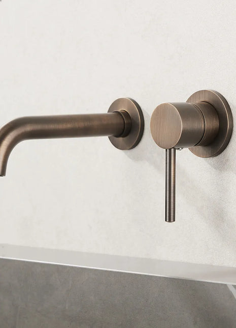 Saniclear Antique inbouw wastafelkraan met inbouwdeel verouderd messing