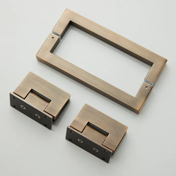 Saniclear Modern Antique brons glas douchecabine deur anti-kalk verouderd messing