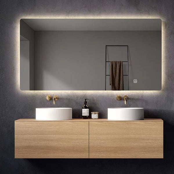 Saniclear Aspen spiegel 80x70cm cm met LED verlichting en spiegelverwarming