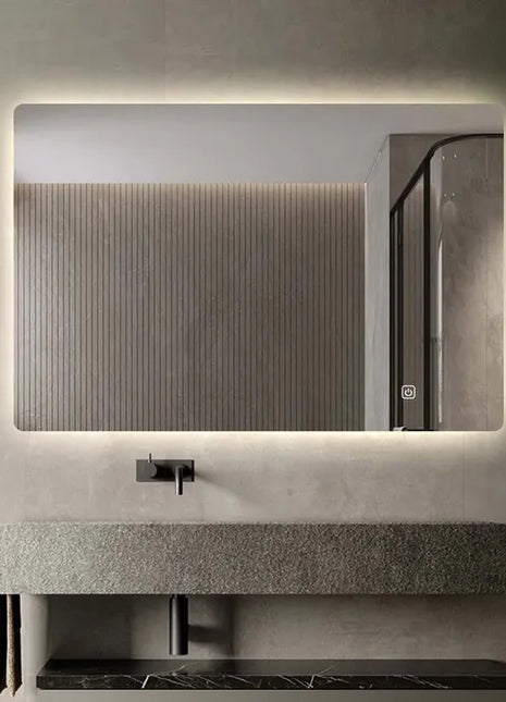 Saniclear Aspen spiegel 80x70cm cm met LED verlichting en spiegelverwarming