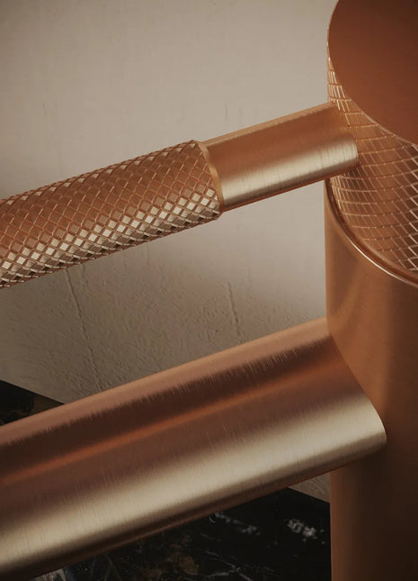 Saniclear Highriser Curved wastafelkraan geborsteld koper