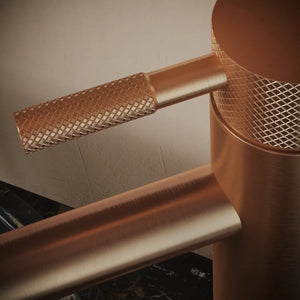 Saniclear Highriser Curved wastafelkraan geborsteld koper