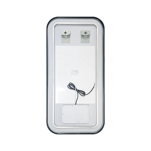 Saniclear Denver Black 2.0 spiegel met verwarming, direct en indirect licht mat zwart 50x100cm