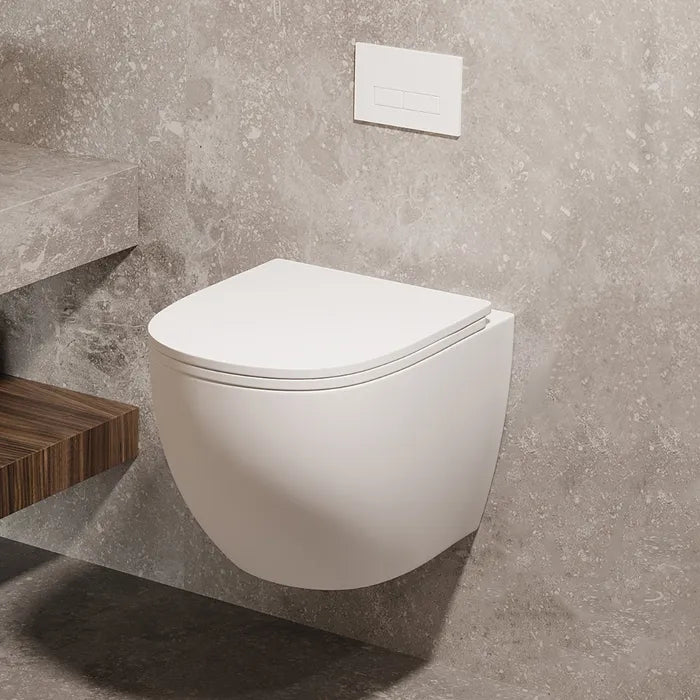 Saniclear Itsie mat witte toiletpot randloos met softclose zitting