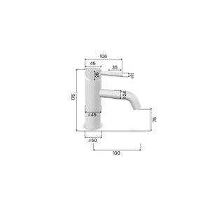Saniclear Plus Curved wastafelkraan zwart mat