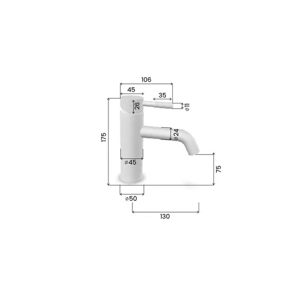 Saniclear Plus Curved wastafelkraan zwart mat