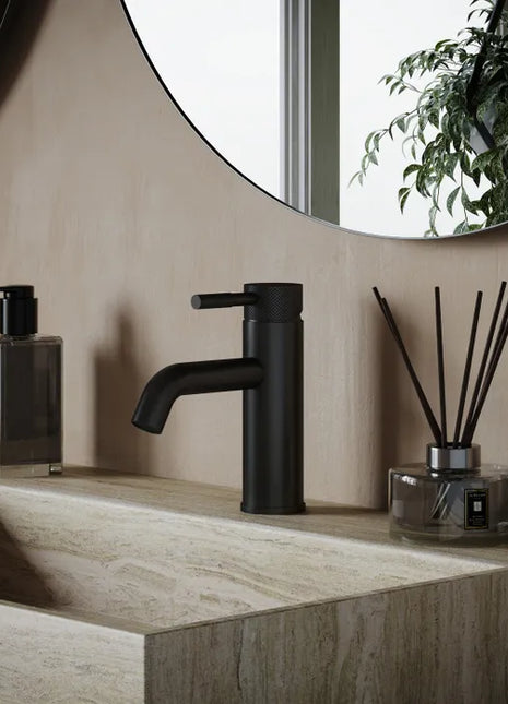 Saniclear Plus Curved wastafelkraan zwart mat