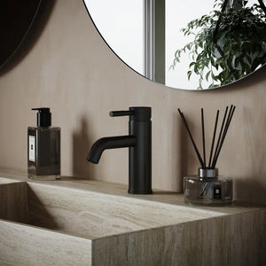 Saniclear Plus Curved wastafelkraan zwart mat