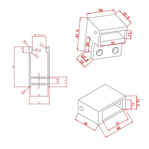 Saniclear Modern Iron profielloze inloopdouche 80x200 verouderd ijzer - gunmetal