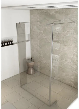 Saniclear Redro vrijstaande douchewand 100cm met zijwanden van 30cm chroom