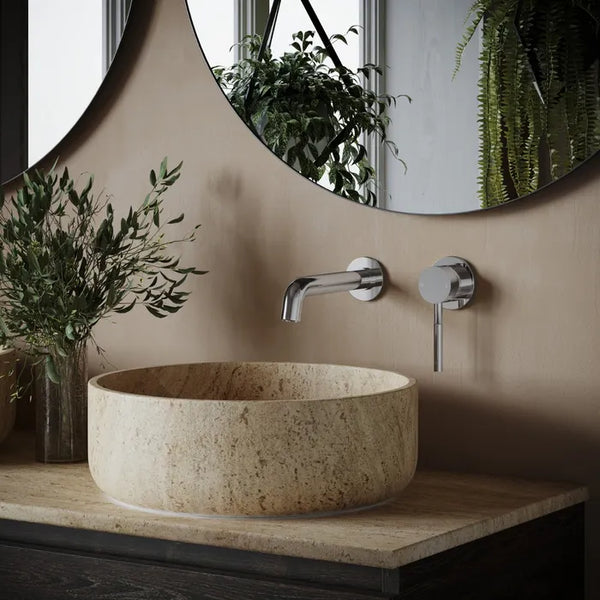 Saniclear Talpa Curved inbouw wastafelkraan chroom