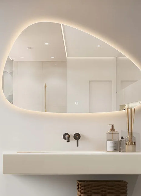 Saniclear Vibe organische spiegel 80x50cm met verlichting en verwarming